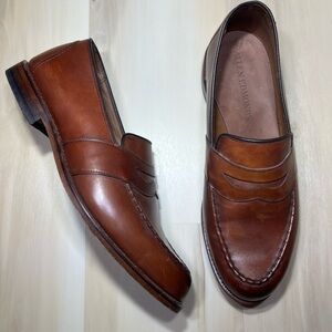 Allen Edmonds "Randolph 2.0" Slip-On Penny Loafers 11 E  Brown Walnut